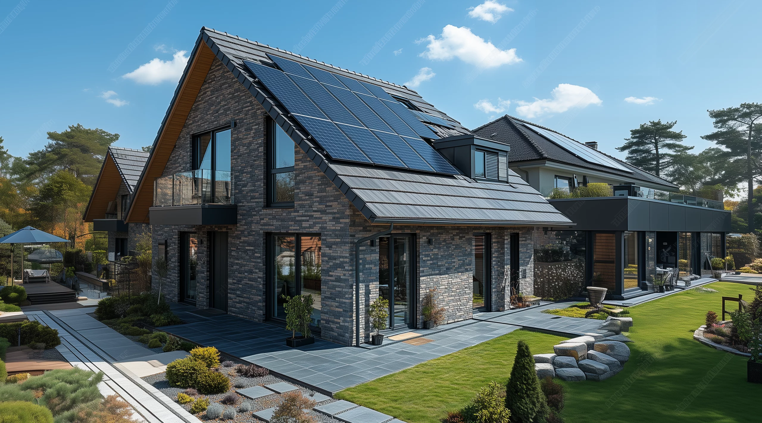 Photovoltaik-Anlage - modernes Haus - Zukunftssicher